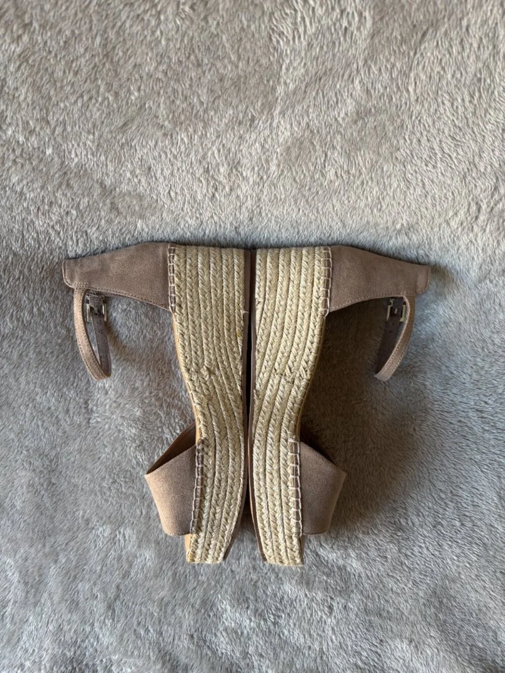 Kelly & Katie Espadrille Wedge Sandals Women's Size 9M Taupe